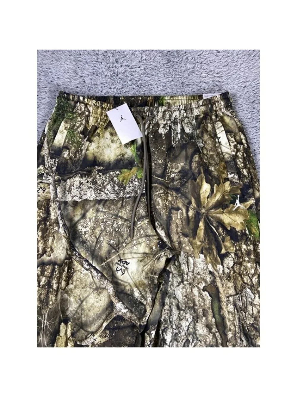 Nike Jordan Brooklyn Fleece Realtree Pants Size Large Men Olive Sail HV1862-222